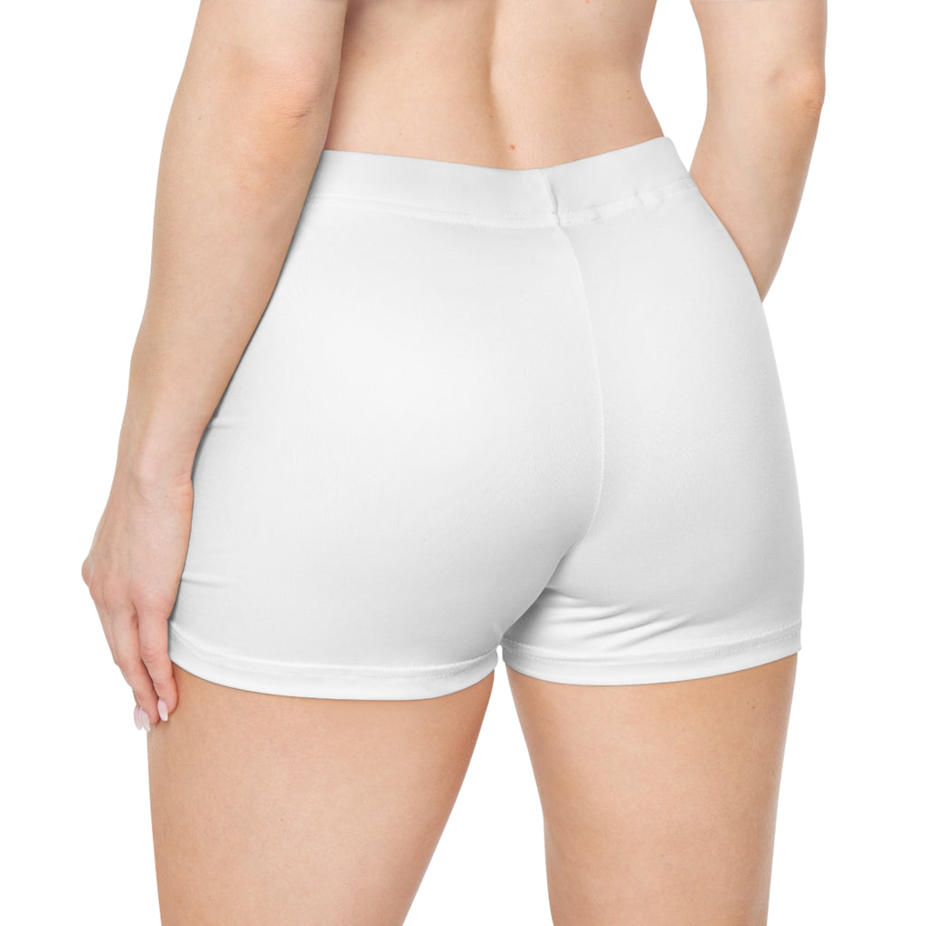 BajeNation Trident Women's Athletic Shorts — White
