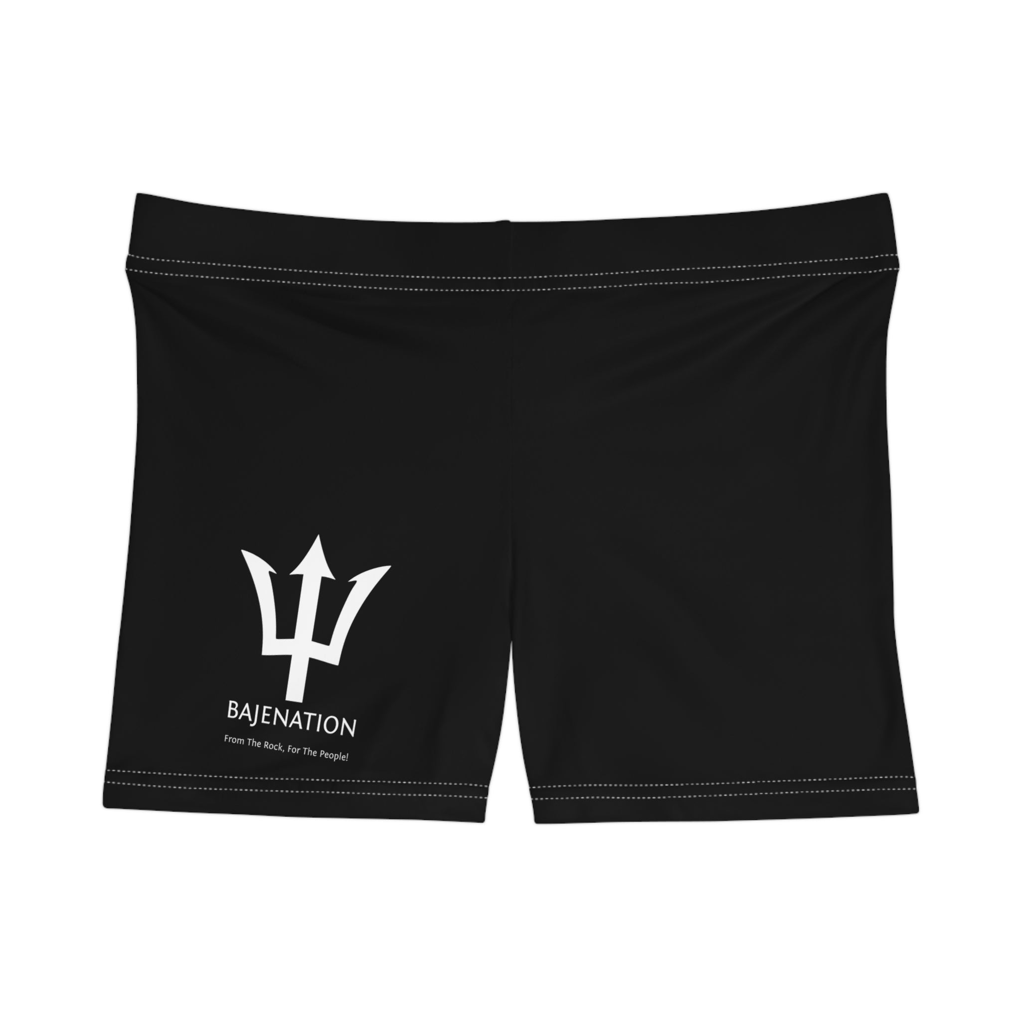BajeNation Trident Women's Athletic Shorts — Black
