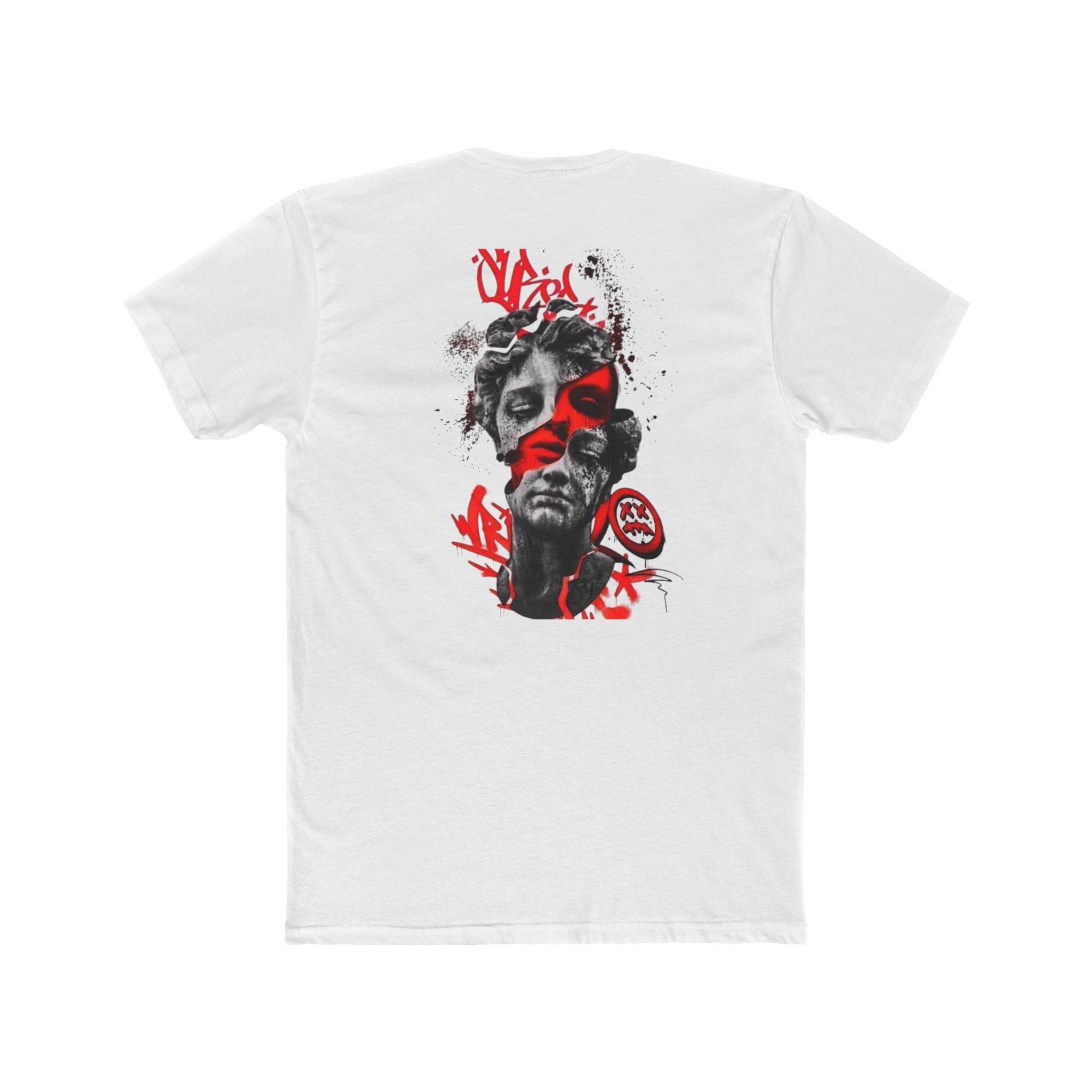 “Red & Black Graffiti Face Art” Crew Shirt